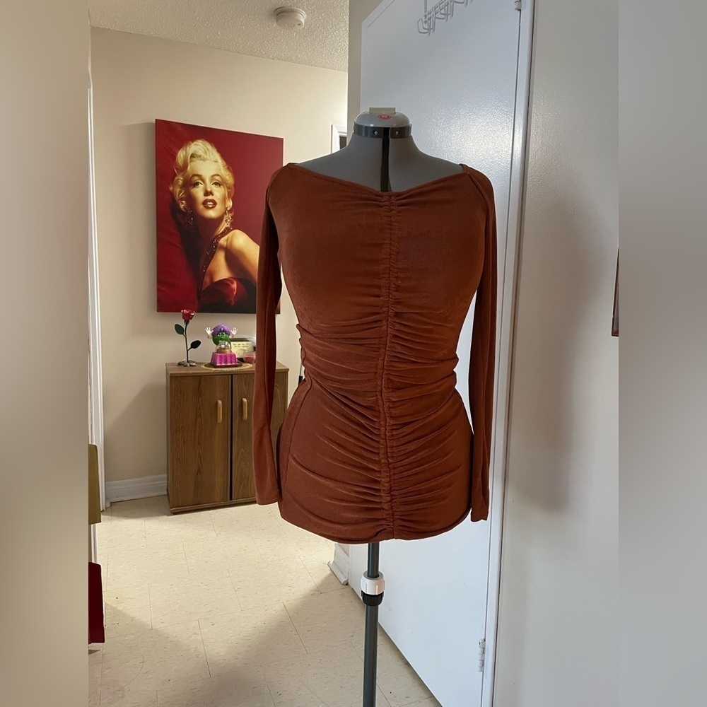 Revamped slinky orange dress​